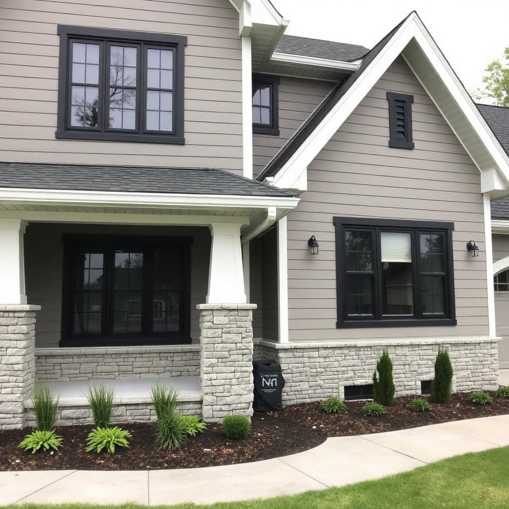 Covered Composite Deck — Ties into new siding on rear wall